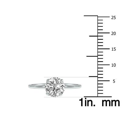 Lab Grown 3/4 Carat Diamond Solitaire Ring in 14K White Gold