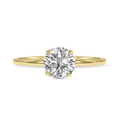 Lab Grown 1/2 Carat Diamond Solitaire Ring in 14K Yellow Gold