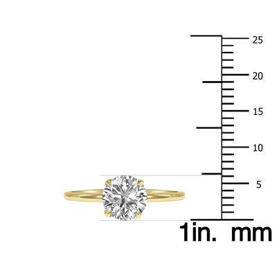 Lab Grown 3/4 Carat Diamond Solitaire Ring in 14K Yellow Gold