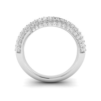 5/8 Carat TW Twist Diamond Wedding Band in 14K White Gold