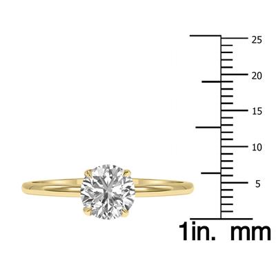 Lab Grown 1.50 Carat Diamond Solitaire Ring in 14K Yellow Gold (F-G Color, VVS1-VVS2 Clarity)