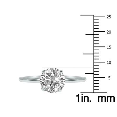 Lab Grown 2 Carat Diamond Solitaire Ring in 14K White Gold