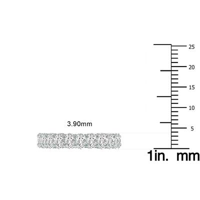 Oval Lab Grown Diamond Eternity Band in 14K White Gold (2.40 Carat TW)