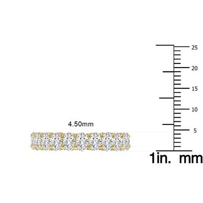 Oval Lab Grown Diamond Eternity Band in 14K Yellow Gold (3.30 Carat TW)