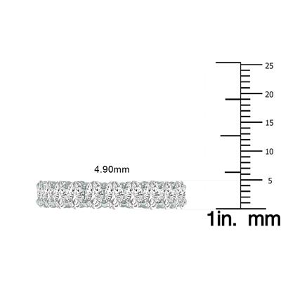 Oval Lab Grown Diamond Eternity Band in 14K White Gold (4 Carat TW)