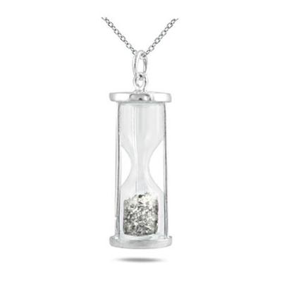 1/2 Carat TW Diamond Time in a Bottle Pendant in .925 Sterling Silver