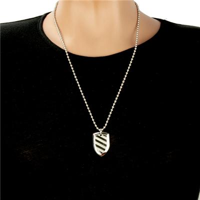 Stainless Steel Polished Shield Necklace