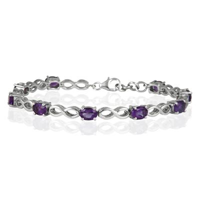 Amethyst Bracelet in .925 Sterling Silver