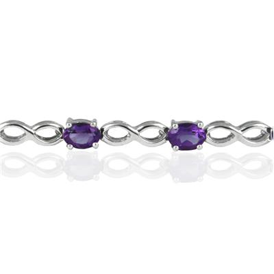 Amethyst Bracelet in .925 Sterling Silver