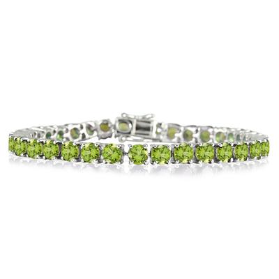 17 Carat Peridot Bracelet in .925 Sterling Silver