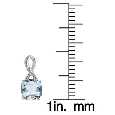 6mm Cushion Cut Sky Blue Topaz Earrings in .925 Sterling Silver
