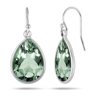 Genuine SWAROVSKI Green Crystal Earrings in .925 Sterling Silver