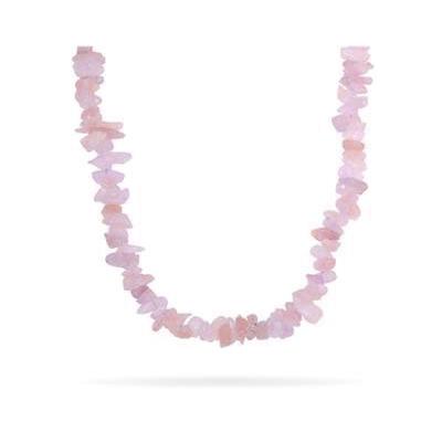 100 Carat All Natural Uncut Pink Quartz Necklace with Magnetic Clasp