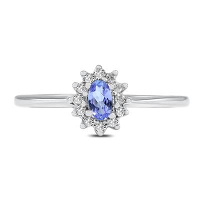 1 1/2 Carat TW Tanzanite and Diamond Jewelry Set in .925 Sterling Silver