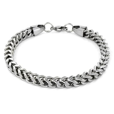 Stainless Steel Mens Franco Box Chain Bracelet