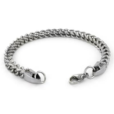 Stainless Steel Mens Franco Box Chain Bracelet