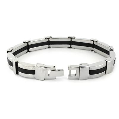 Stainless Steel Mens Link Bracelet (8mm Wide) - 8.25 Inches
