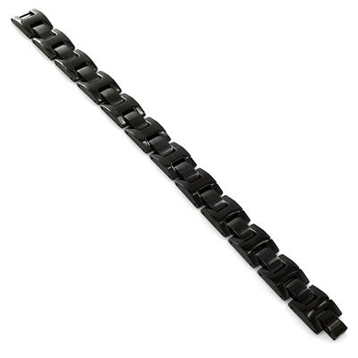 Stainless Steel Black Link Bracelet
