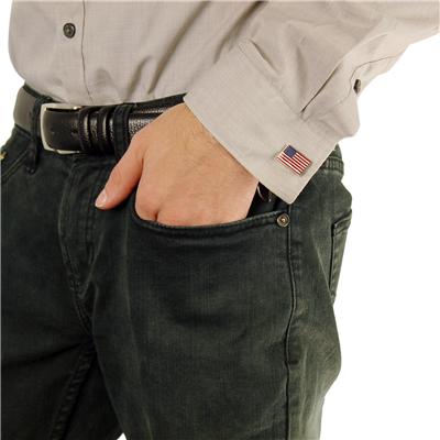 Stainless Steel American Flag Cuff Links