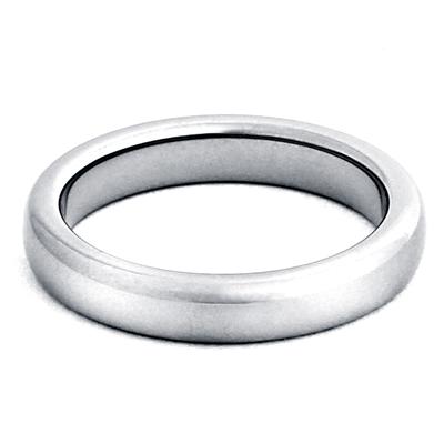 Domed High Polished Titanium Ring (4mm)