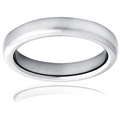 Domed High Polished Titanium Ring (4mm)