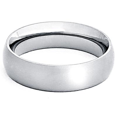 Domed Brushed Titanium Band (6mm)