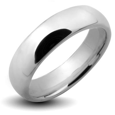 Tungsten Carbide Shiny Finish Traditional Wedding Band