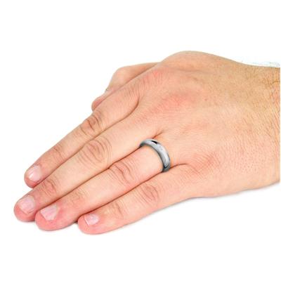 Tungsten Carbide Shiny Finish Traditional Wedding Band