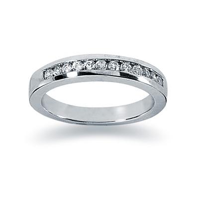 0.24 Channel Set Diamond Wedding band in Platinum