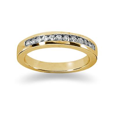0.24 Channel Set Diamond Wedding band in 14k Yellow Gold 