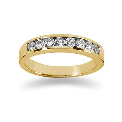 0.40 Channel Set Diamond Wedding band in 14k Yellow Gold 