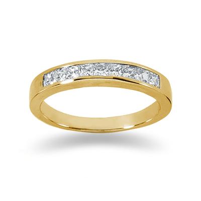 0.50 Channel Set Diamond Wedding band in 14k Yellow Gold 