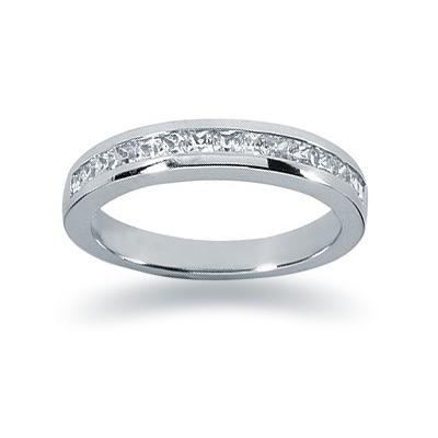 0.56 Channel Set Diamond Wedding band in 14k White Gold