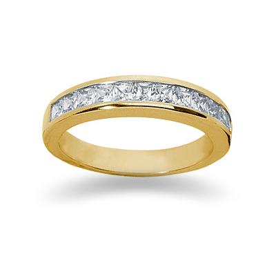 0.84 Channel Set Diamond Wedding band in 14k Yellow Gold 