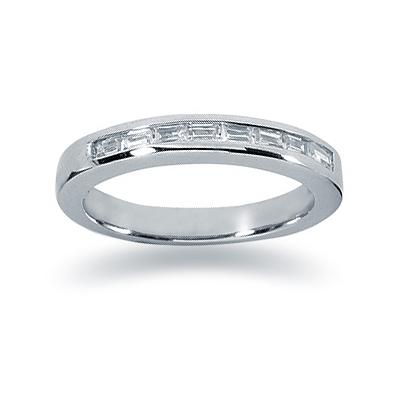 0.56 Baguette Diamond Wedding band in Platinum