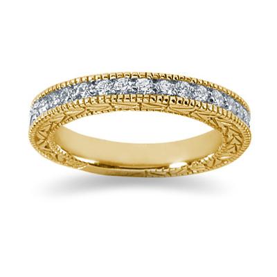 0.38 Diamond Wedding Band in 14k Yellow Gold 
