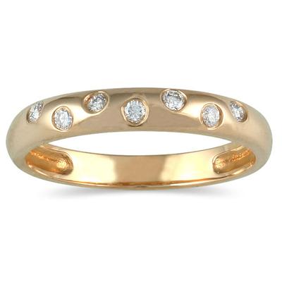 Seven Sparkles 10k Yellow Gold Diamond Band