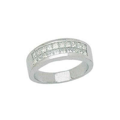 Mosaic Princess 18k White Gold Band