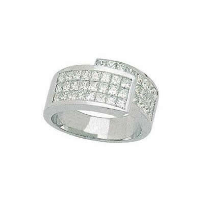 Modern Mosaic Princess 18k White Gold Band