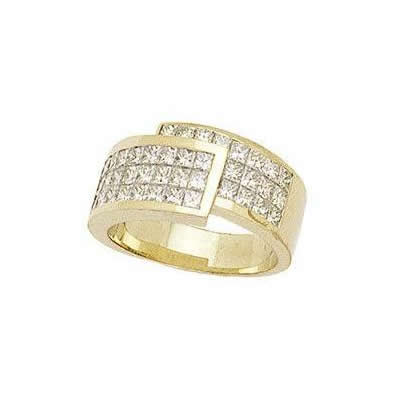 Modern Mosaic Princess Invisible Band 18k