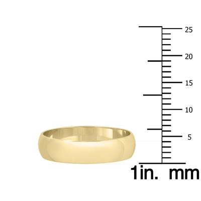 4mm Domed Wedding Band in 14K Yellow Gold