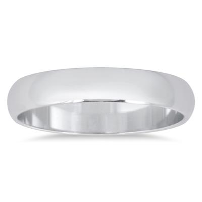 3mm Domed Comfort Fit Wedding Band in 10K White Gold