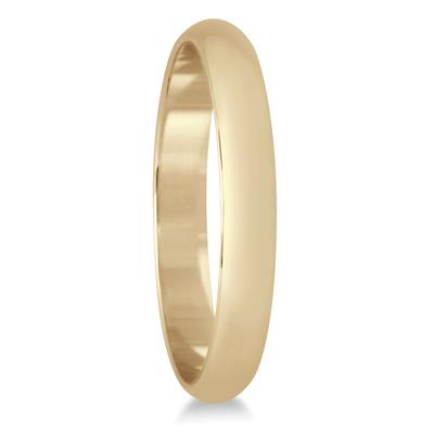 2mm Domed Comfort Fit Wedding Band in 10K Yellow Gold