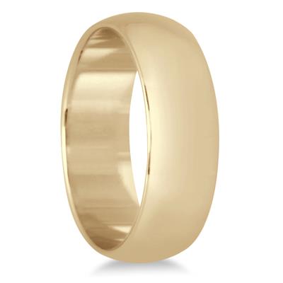 6mm Domed Comfort Fit Wedding Band in 10K Yellow Gold
