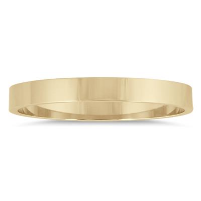2mm Flat Wedding Band in 14K Yellow Gold