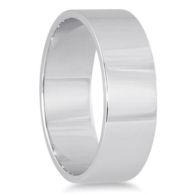 6mm Flat Wedding Band in 14K White Gold