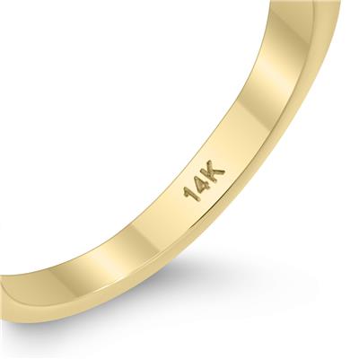 Thin 1MM Rope Knurl Wedding Band in 14K Yellow Gold