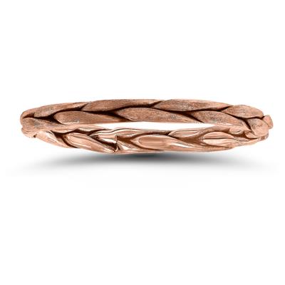 1.7MM Braided Wedding Band in 14K Rose Gold  