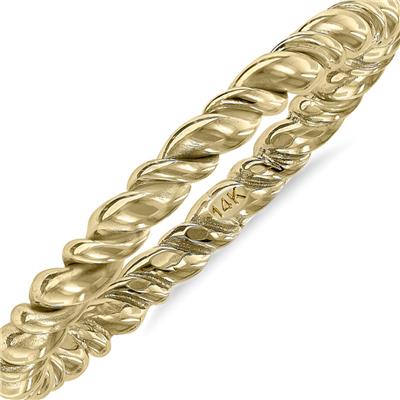 1.7MM Rope Twist Wedding Band in 14K Yellow Gold