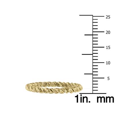 1.7MM Rope Twist Wedding Band in 14K Yellow Gold